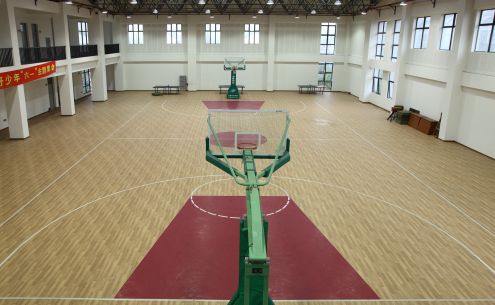 篮球场PVC运动地板多少钱一平【腾方PVC地板】