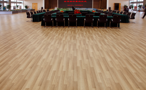 木纹塑胶地板，让办公更高效【腾方PVC地板】